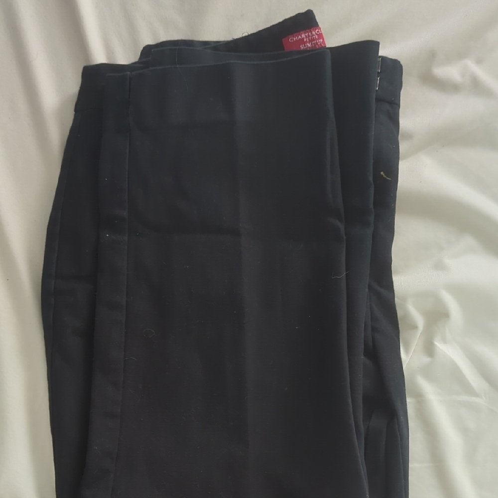 Charter Club Black Straight Leg Pants